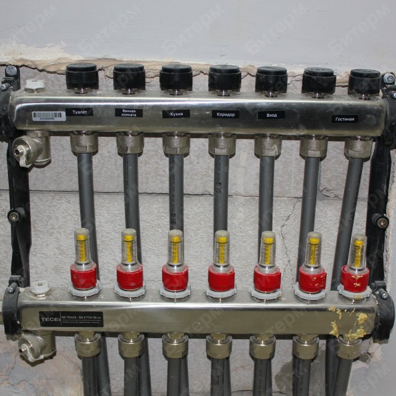 Монтаж коллектора теплых полов в доме 15-teply-pol