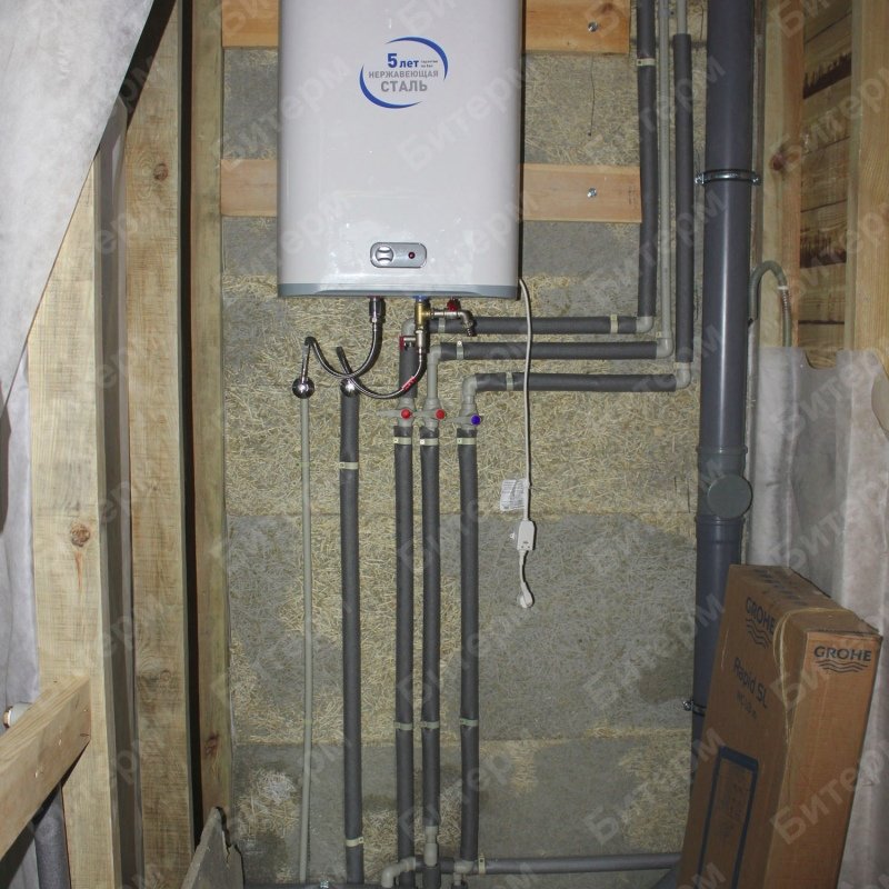 Монтаж водонагревателя Ariston 14-goryachee-vodosnabzenie