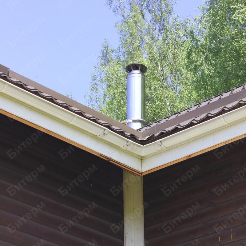 Дымоход из нержавеющей стали на крыше дома 88-dymohod-na-kryshe