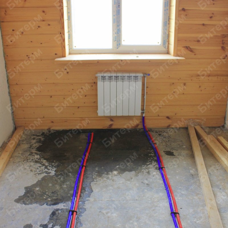 Радиаторное отопление в коттедже 40-spalnia