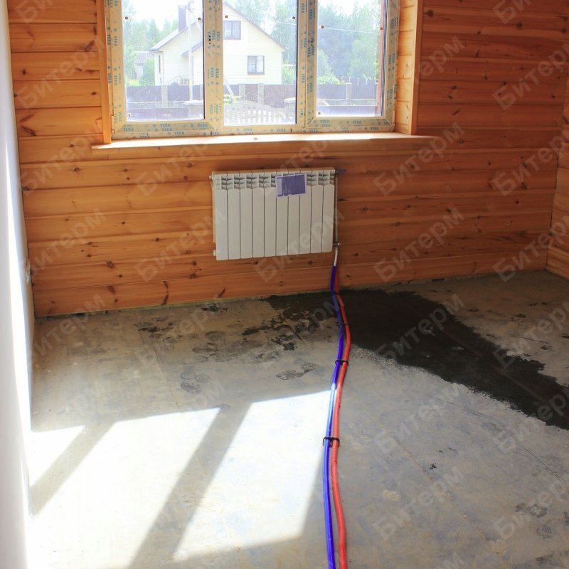 Отопление радиаторами в деревянном доме 42-batareya-v-komnate