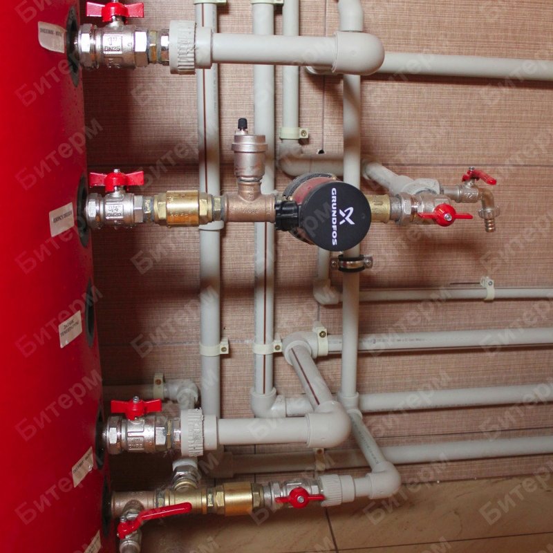 Установка бойлера Elektromet c рециркуляцией ГВС 7-recirkulyacia