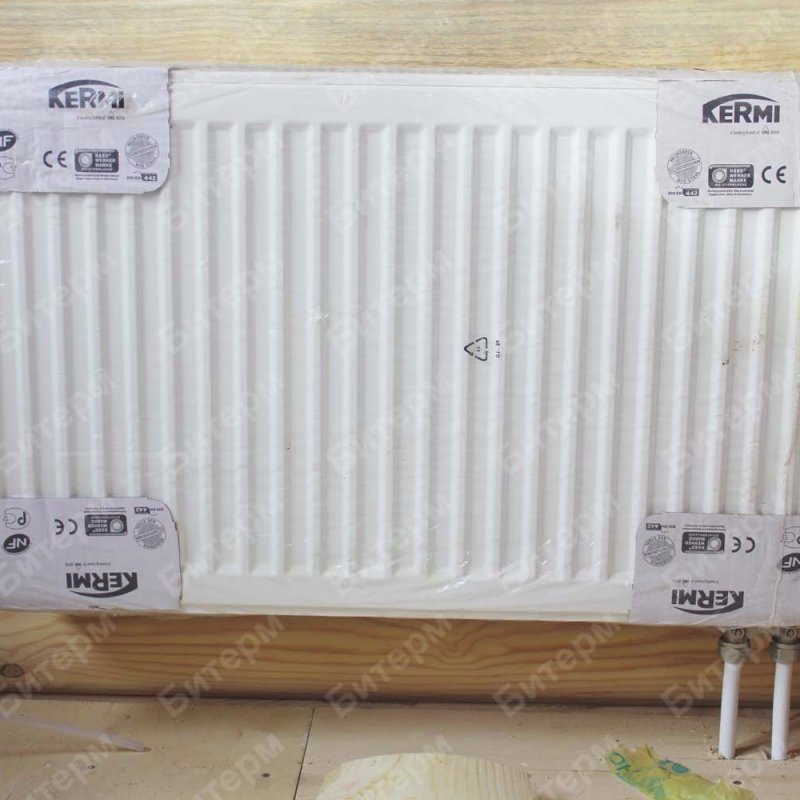 Установка стального радиатора 87