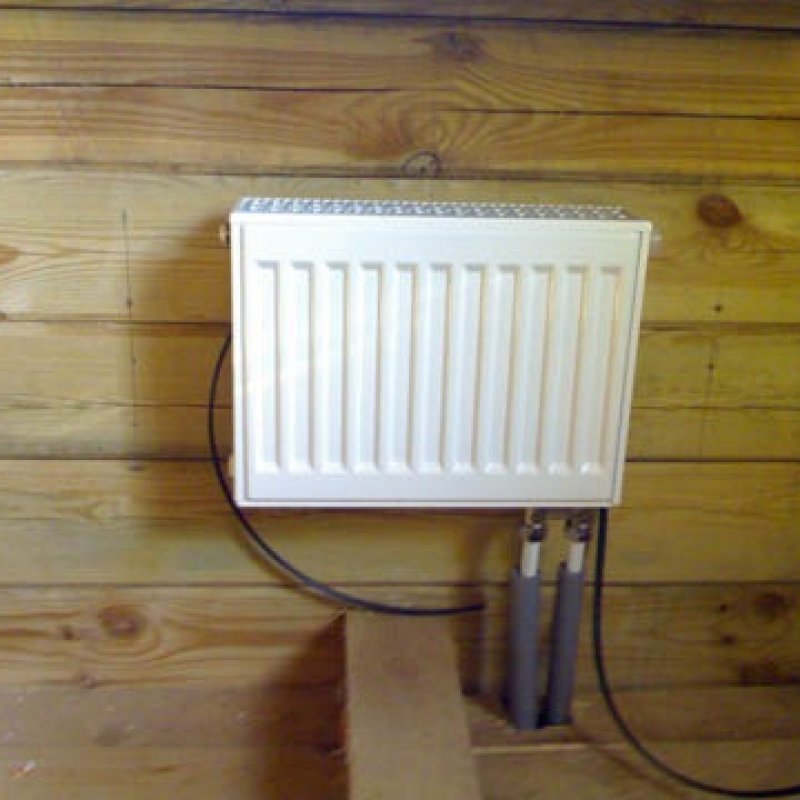 Радиатор в деревянном доме 85