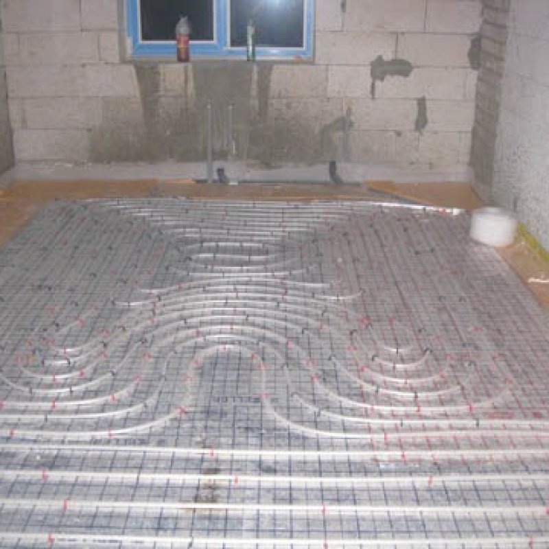 Система водяного теплого пола в доме 34