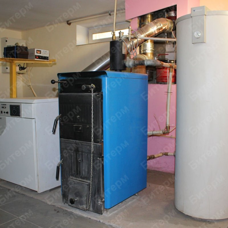 Монтаж отопления с газовым котлом Junkers и твердотопливным котлом Buderus 1-dva-kotla