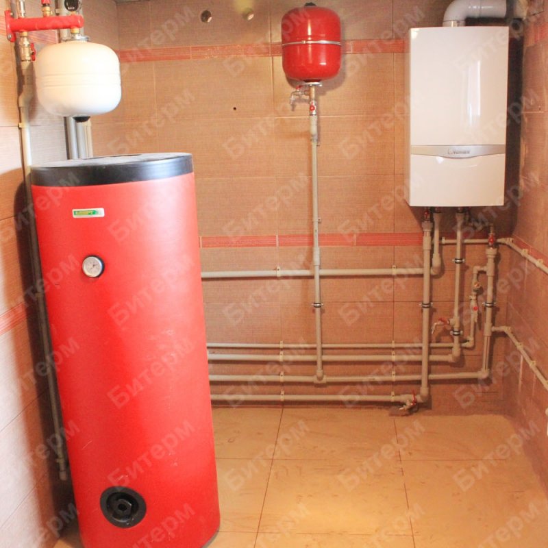 Отопление с газовым котлом Vaillant и бойлером Elektromet 1-topochnaya