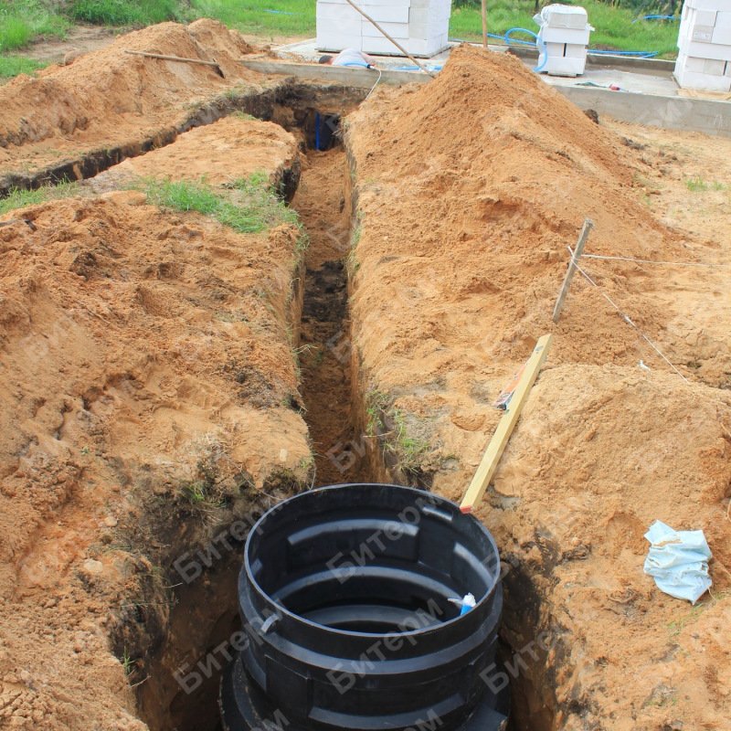 Кессон и траншеи для водопровода 10-prokopka
