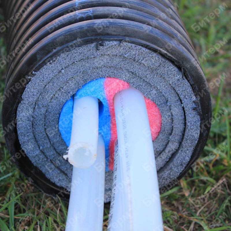 Трубы отопления и горячего водоснабжения в утеплителе 36-teplo-voda