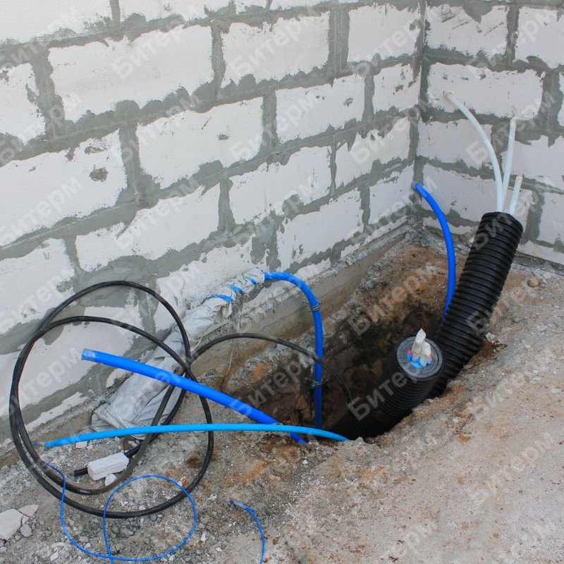 Выходы теплотрасс в топочной от бани и дома 45-rezultat