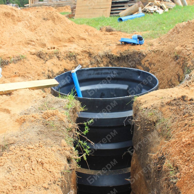 Монтаж пластикового кессона над скважиной 6-vodosnabzhenie