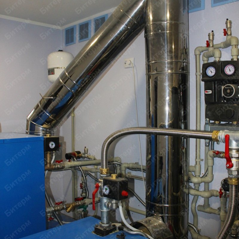 Утепленный дымоход для двух отопительных котлов 12-dymohod