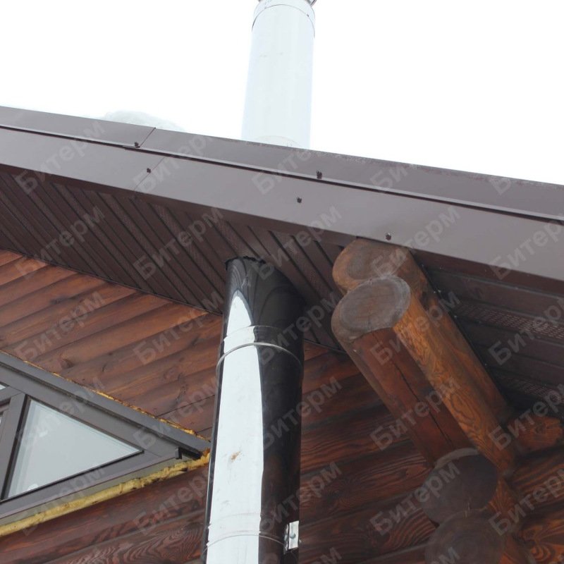 Выход дымохода на крышу дома 90