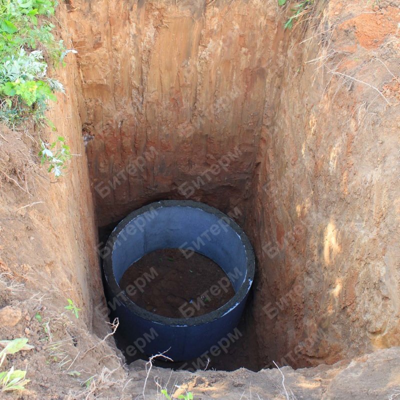 Установка первого колодца наружной канализации 23